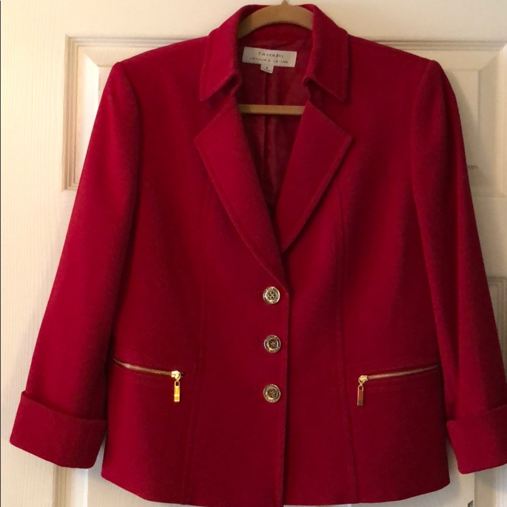 Tahari Red Jacket